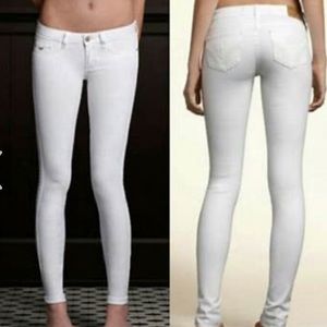Hollister white skinny jeans